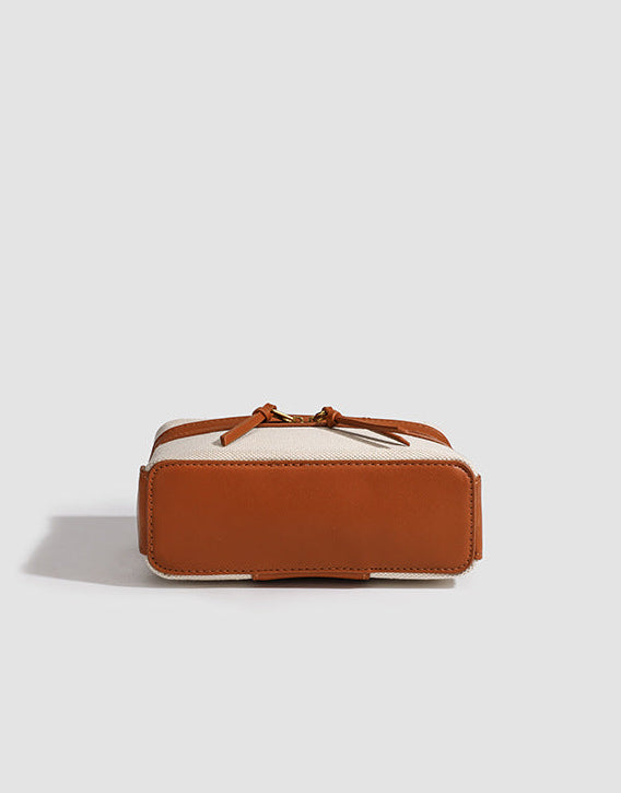 Small Two-Tone Canvas Bali Bag