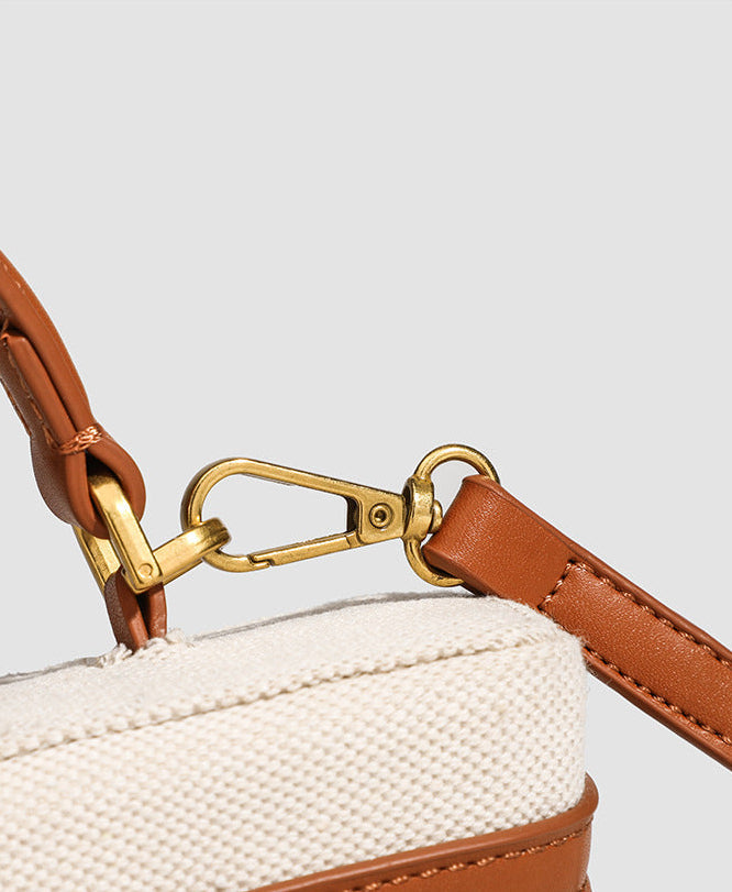 Small Two-Tone Canvas Bali Bag