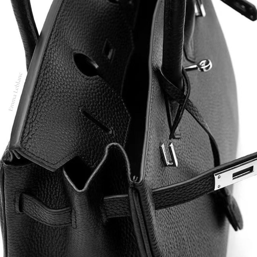 Classic Medium Genuine Leather Barcelona Bag – Silver Hardware