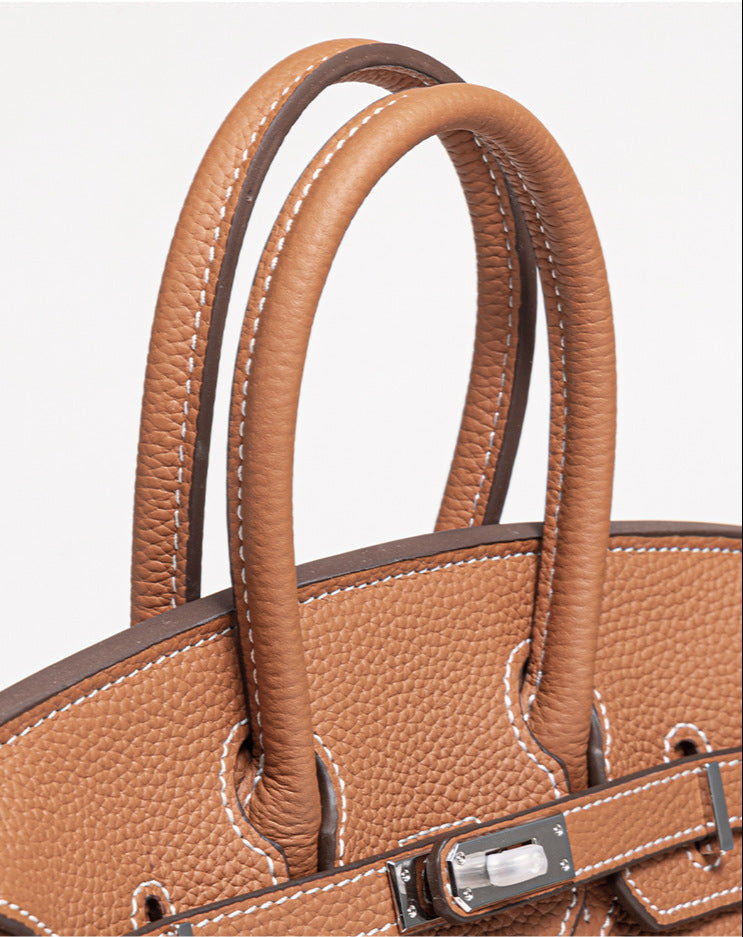 Classic Medium Genuine Leather Barcelona Bag – Silver Hardware