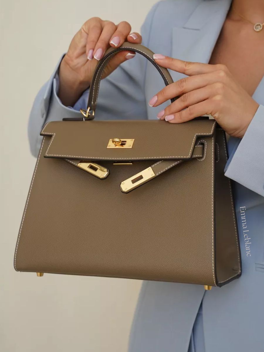 Classic Medium Genuine Leather Madrid Bag – Gold Hardware