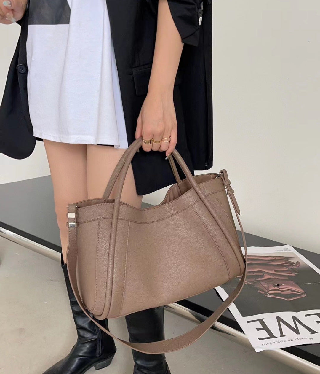 Tote Large Genuine Leather Rouen Bag