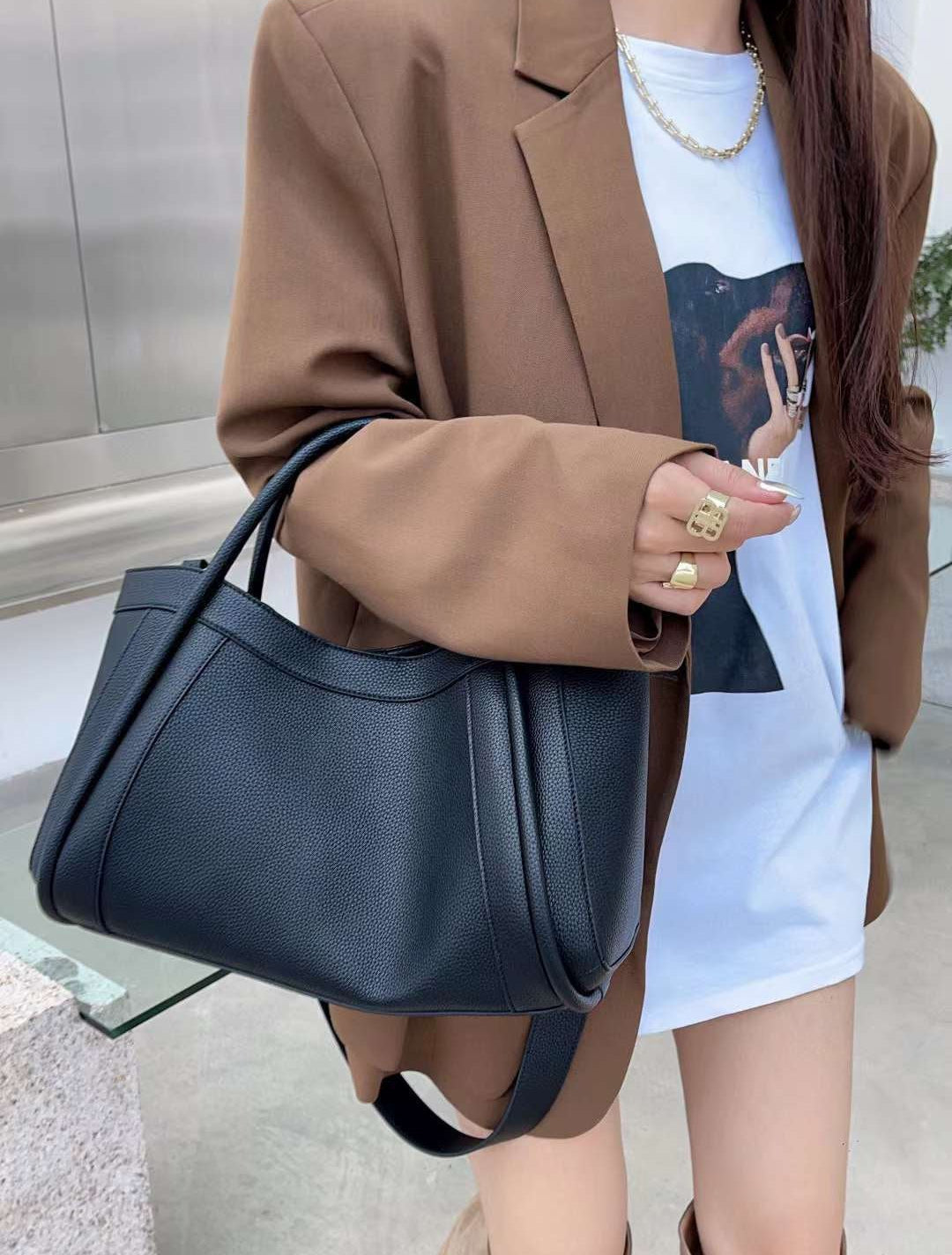 Tote Large Genuine Leather Rouen Bag