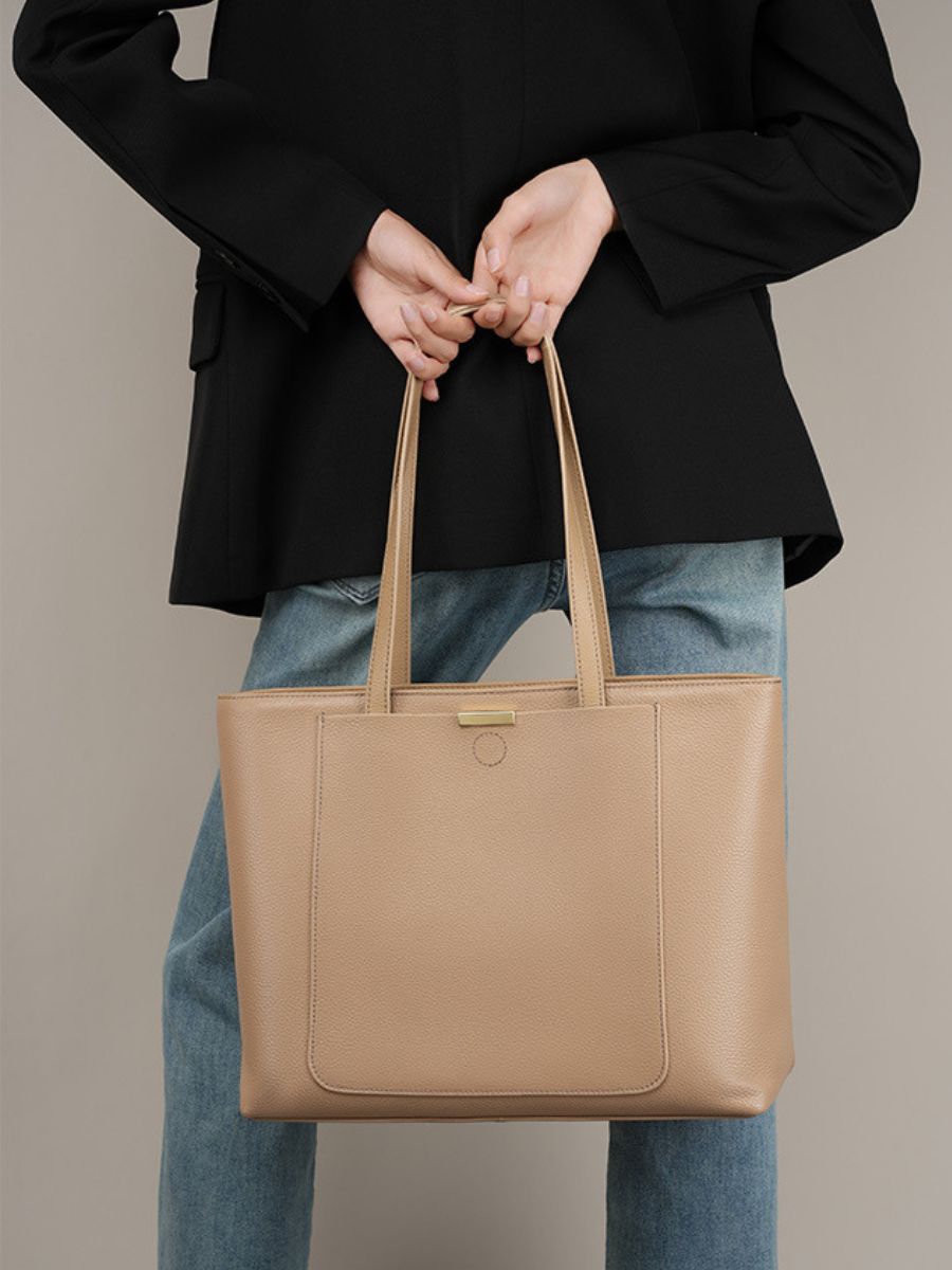 Tote Large Classic Leather Nice Bag