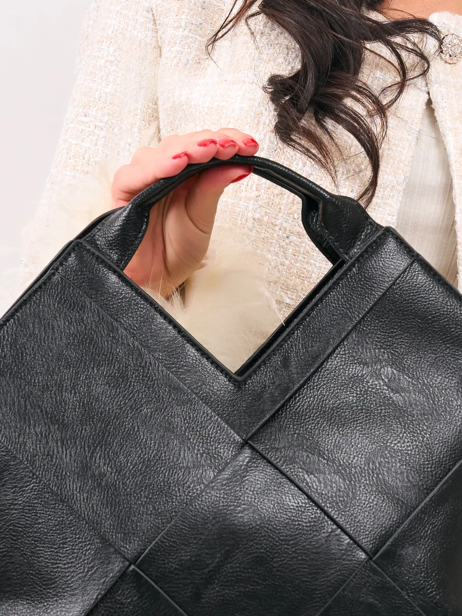 Woven Genuine Leather Jakarta Bag