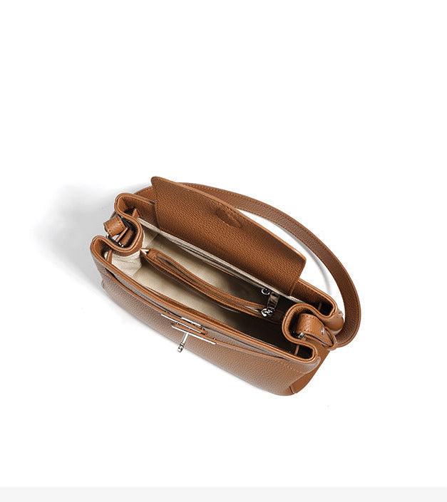 Small Genuine Leather Valencia Bag – Silver Hardware
