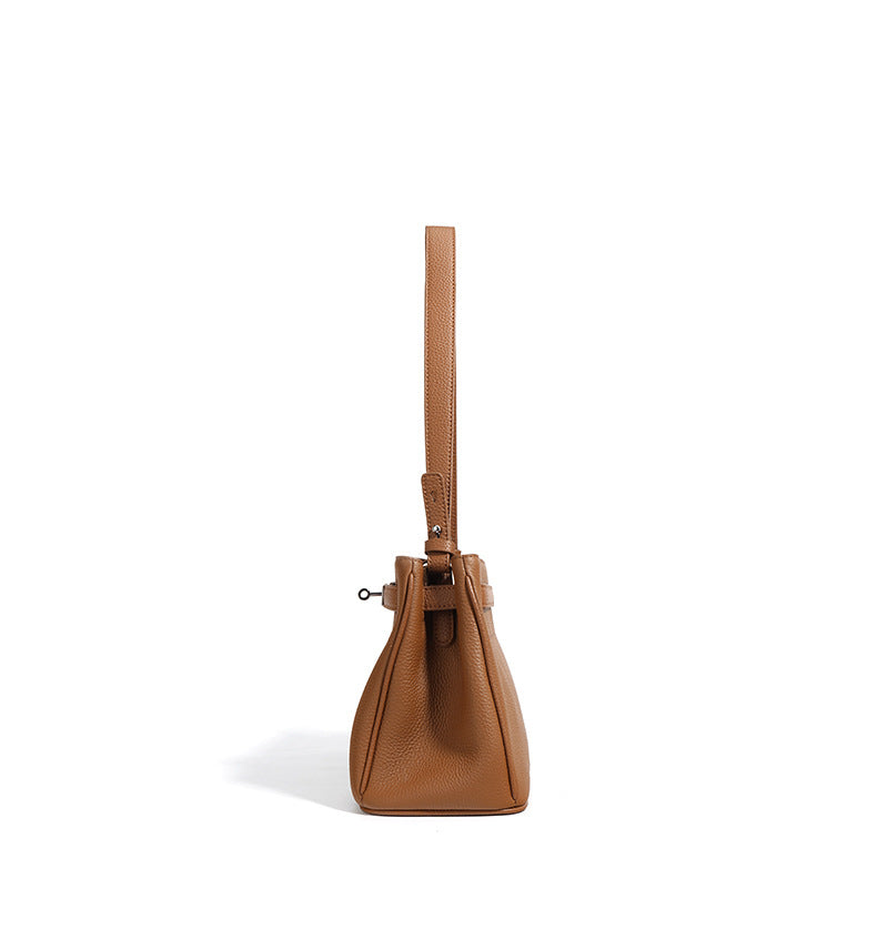 Small Genuine Leather Valencia Bag – Silver Hardware
