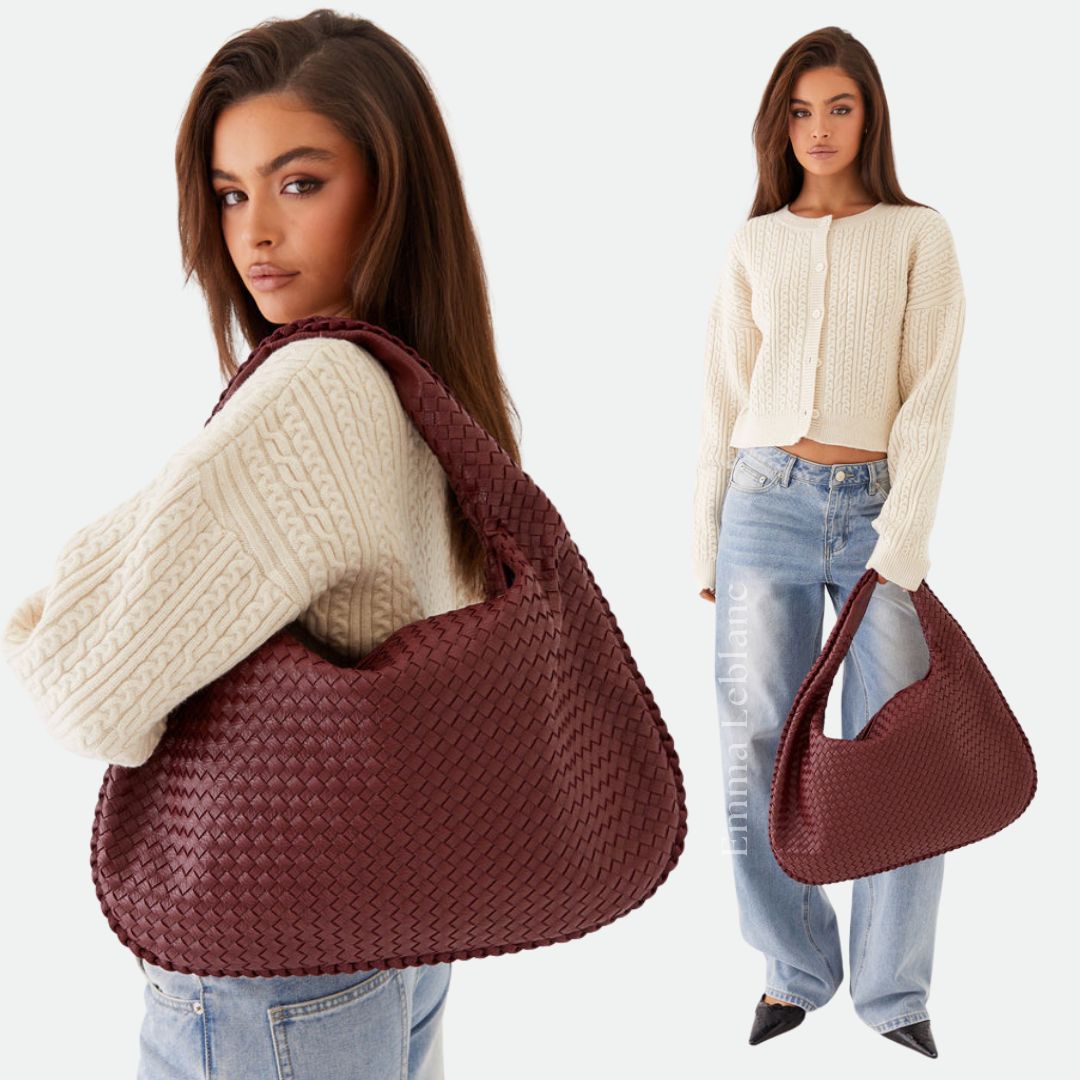 Shoulder Maxi Woven Havana Bag