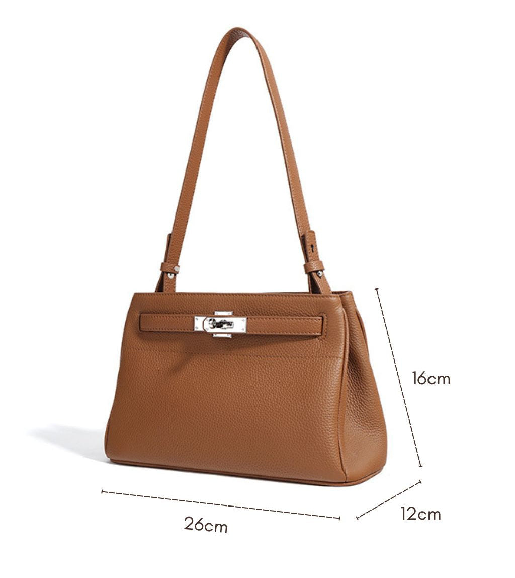 Small Genuine Leather Valencia Bag – Silver Hardware