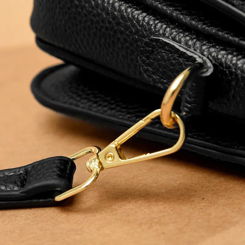 Box Quilted Luxury Small Genuine Leather Atena Bag