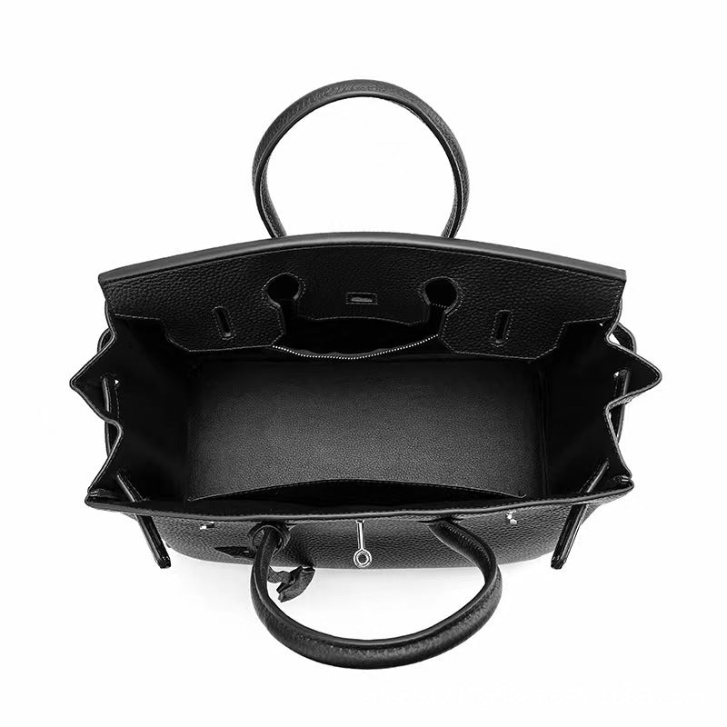 Classic Medium Genuine Leather Barcelona Bag – Silver Hardware