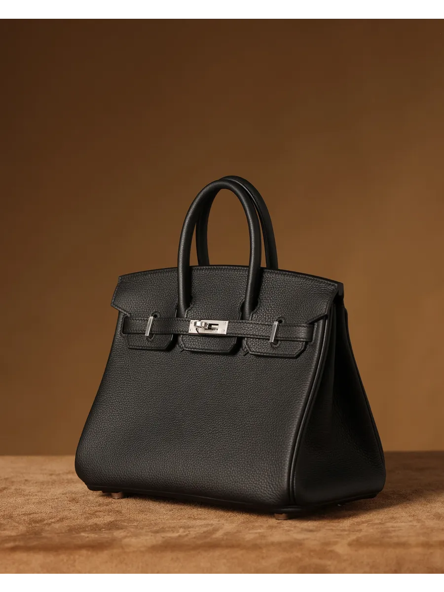 Classic Medium Genuine Leather Barcelona Bag – Silver Hardware