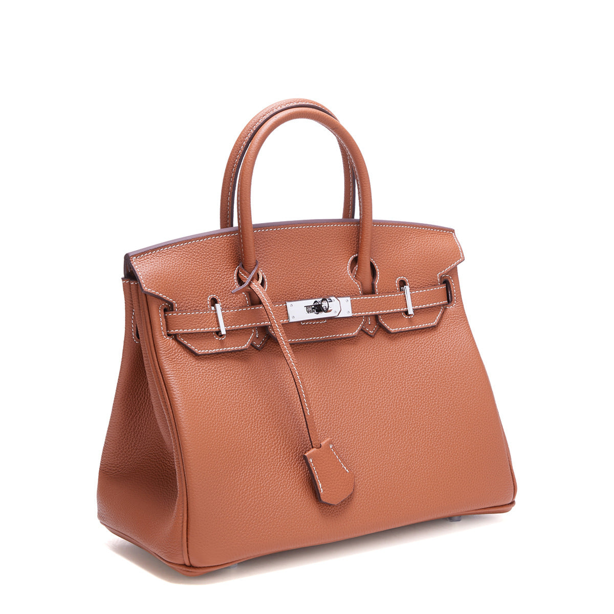 Classic Medium Genuine Leather Barcelona Bag – Silver Hardware