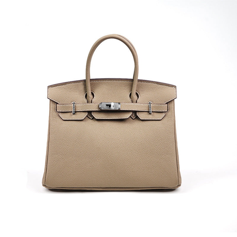 Classic Medium Genuine Leather Barcelona Bag – Silver Hardware