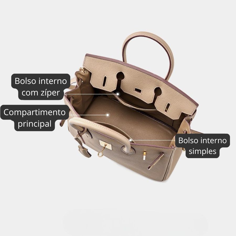 Classic Medium Genuine Leather Barcelona Bag – Gold Hardware