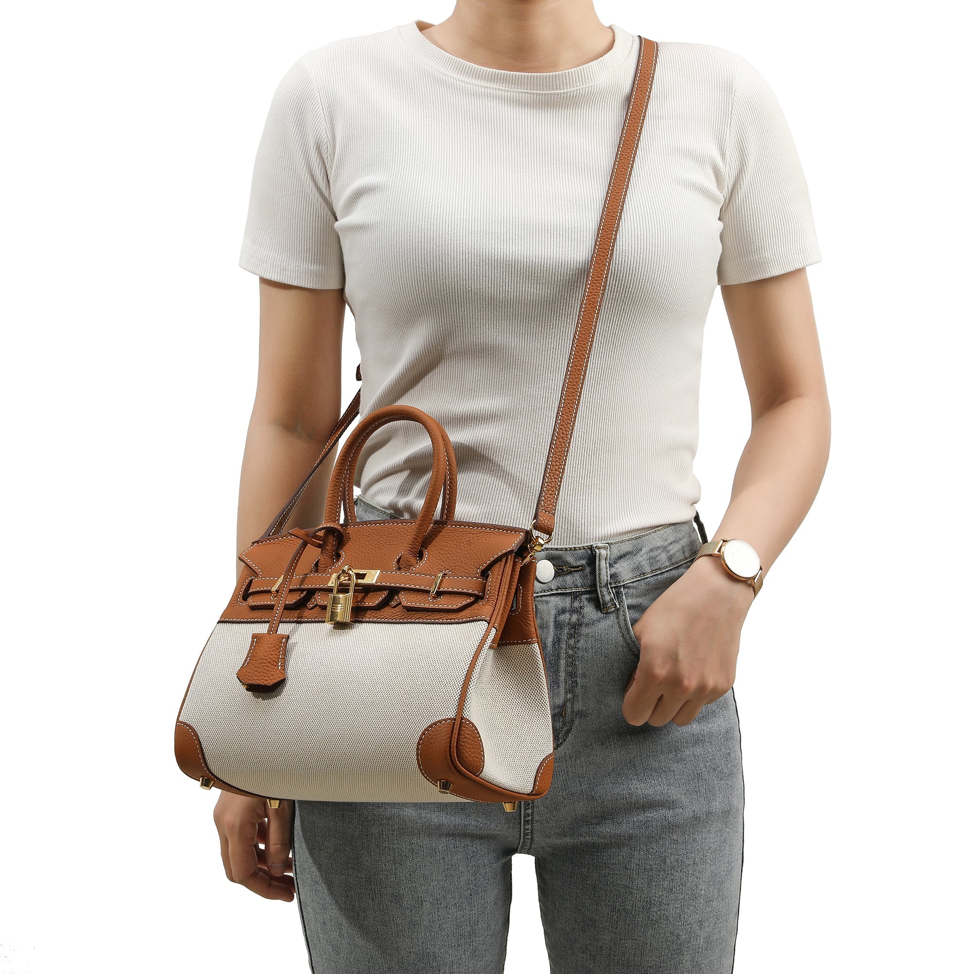 Tote Medium Two-Tone Canvas Zaya Bag