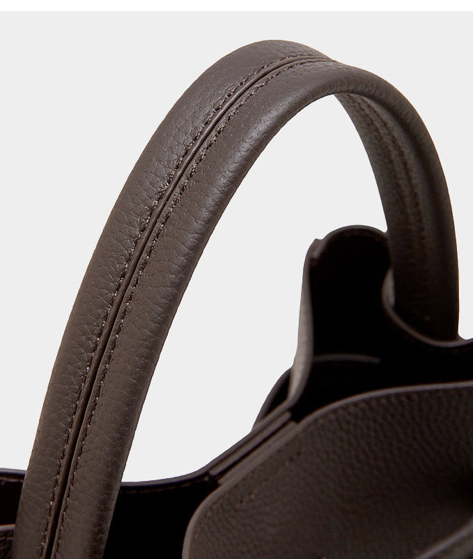 Bucket Genuine Leather Boston Bag