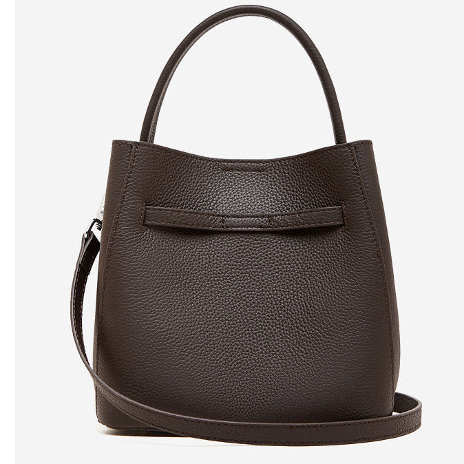 Bucket Genuine Leather Boston Bag