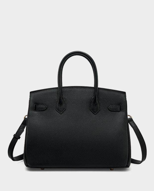 Classic Medium Genuine Leather Barcelona Bag – Gold Hardware