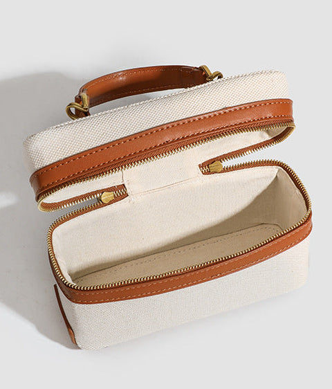 Small Two-Tone Canvas Bali Bag