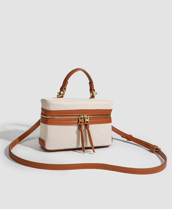 Small Two-Tone Canvas Bali Bag