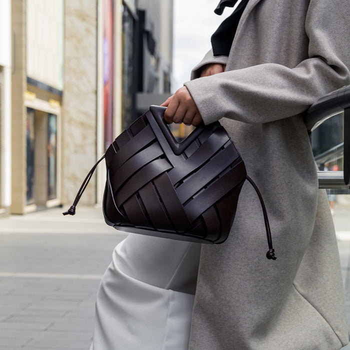 Woven Genuine Leather Lancaster Bag