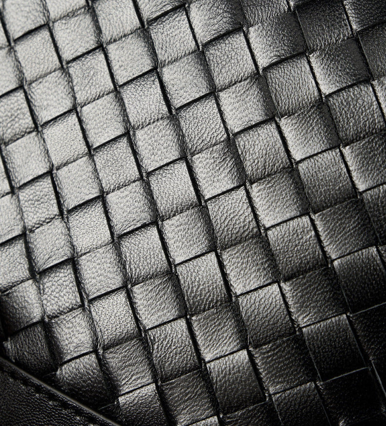 Bucket Woven Genuine Leather Capri Bag