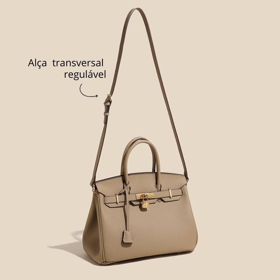 Classic Medium Genuine Leather Barcelona Bag – Gold Hardware