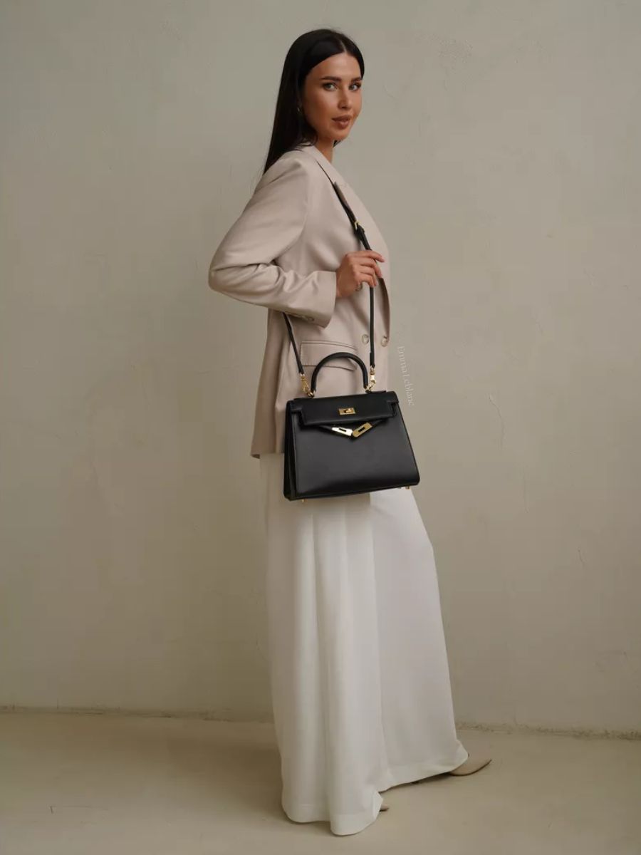 Classic Medium Genuine Leather Madrid Bag – Gold Hardware
