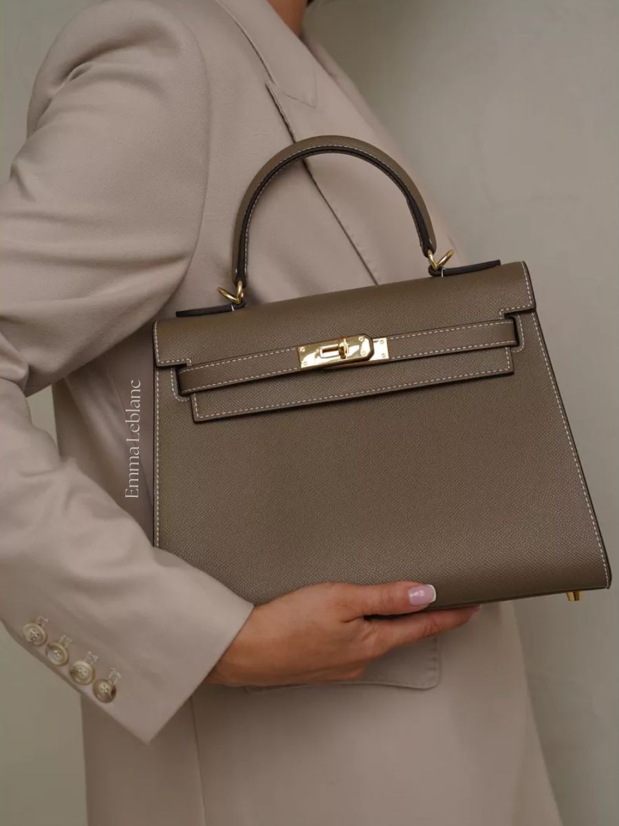 Classic Medium Genuine Leather Madrid Bag – Gold Hardware