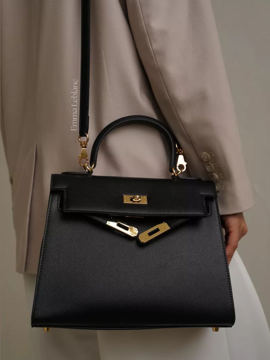 Classic Medium Genuine Leather Madrid Bag – Gold Hardware