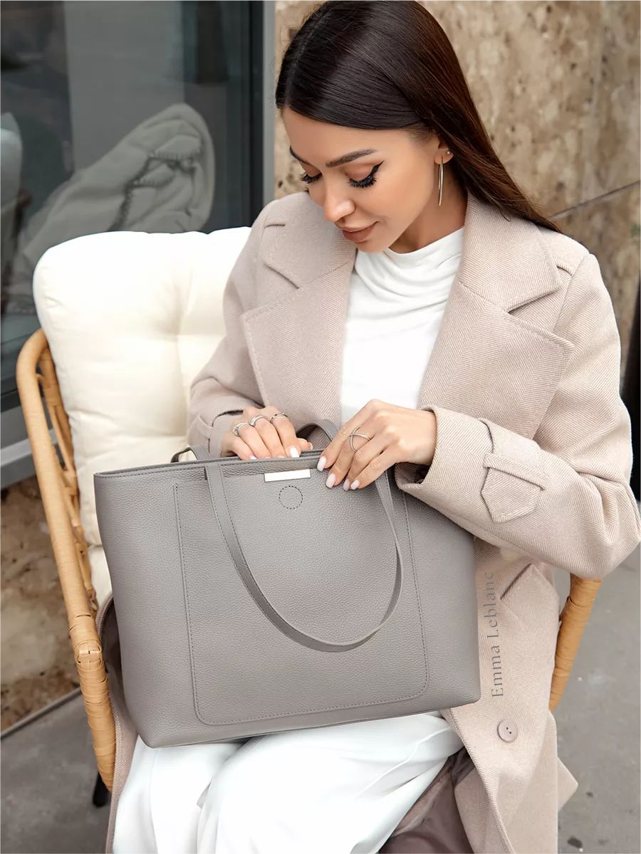 Tote Large Classic Leather Nice Bag