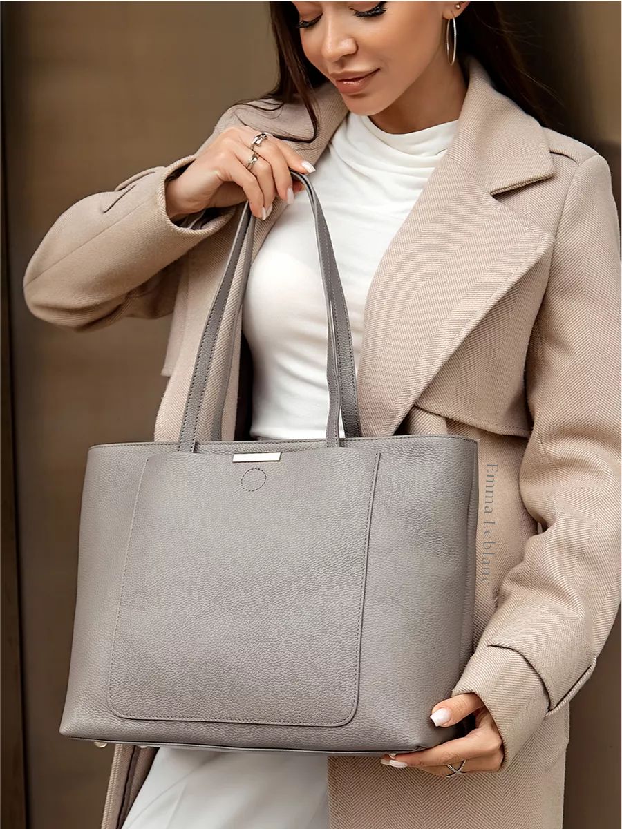 Tote Large Classic Leather Nice Bag