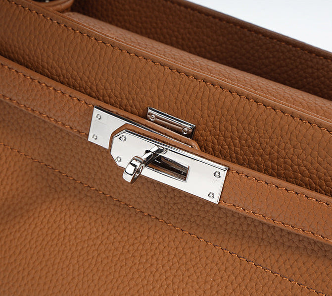 Small Genuine Leather Valencia Bag – Silver Hardware