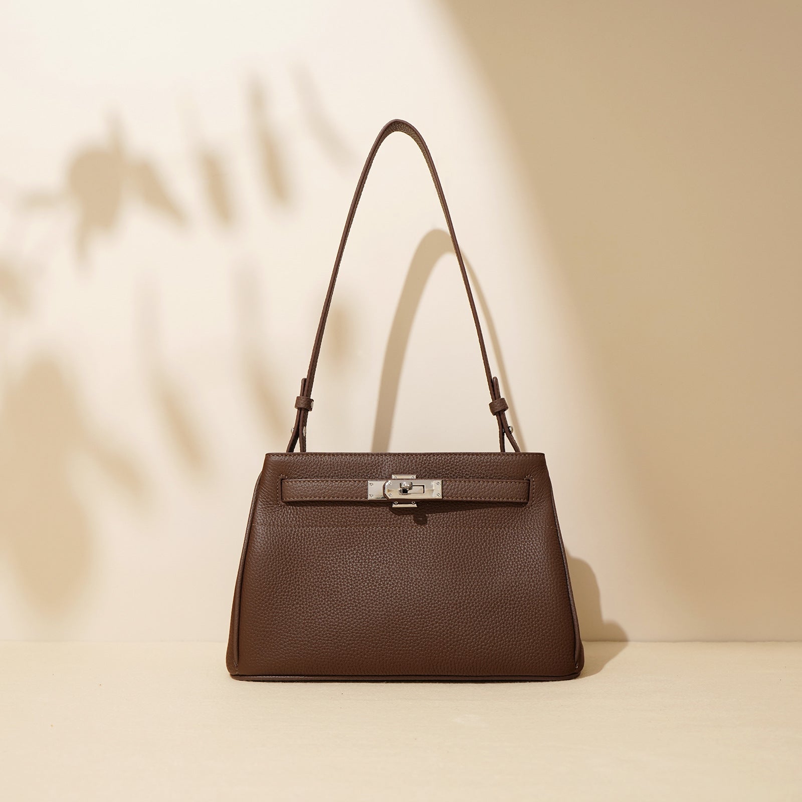 Small Genuine Leather Valencia Bag – Silver Hardware