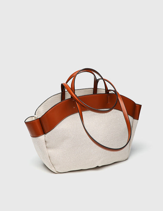 Tote Large Two-Tone Canvas Luna Bag