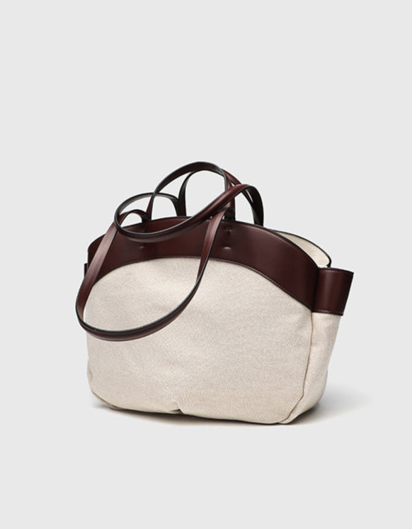 Tote Large Two-Tone Canvas Luna Bag