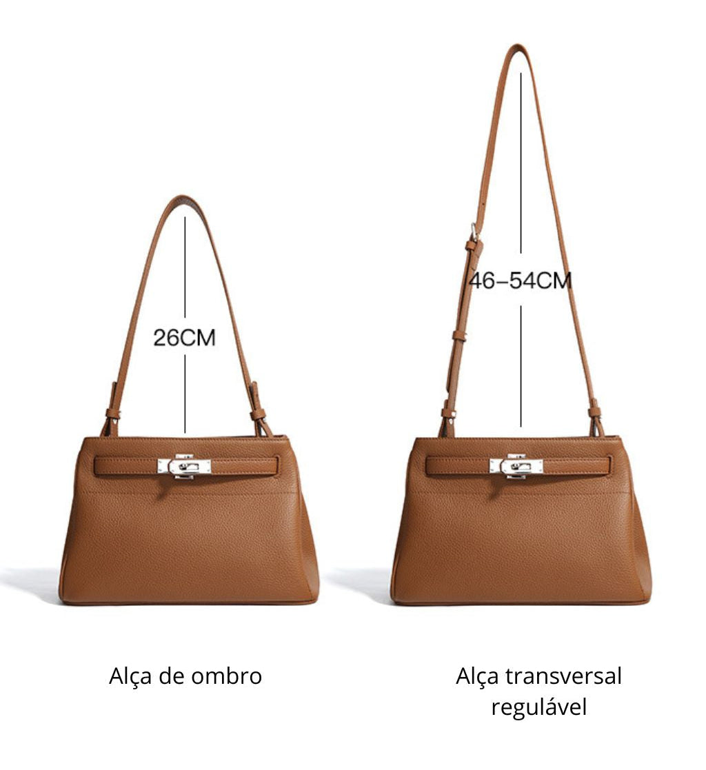 Small Genuine Leather Valencia Bag – Silver Hardware