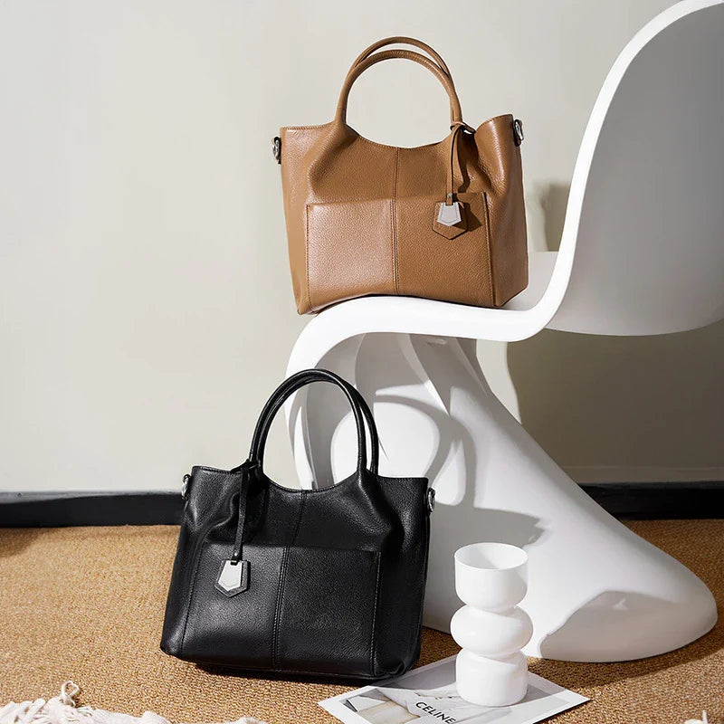 Tote Large Genuine Leather Classic Lisbon Bag