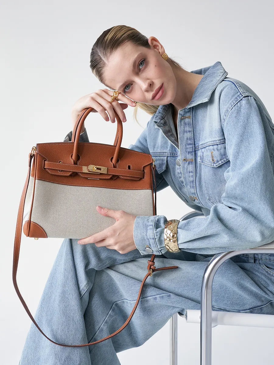 Tote Medium Two-Tone Canvas Zaya Bag
