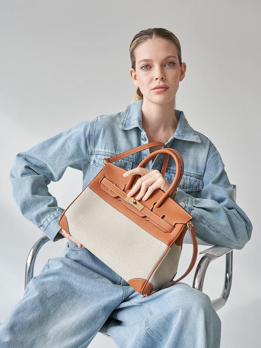 Tote Medium Two-Tone Canvas Zaya Bag