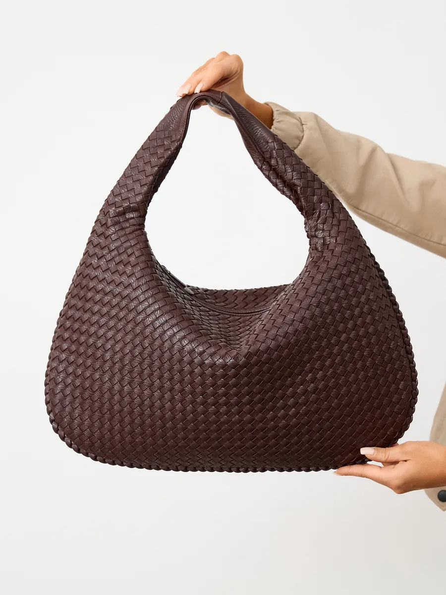 Shoulder Maxi Woven Havana Bag